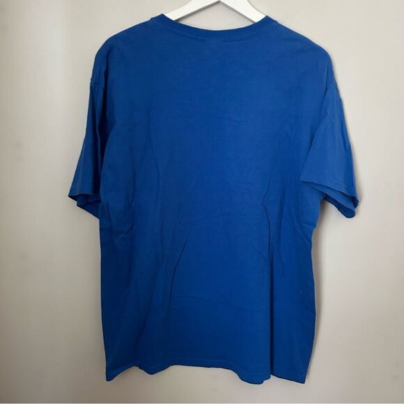 Delta Phi Epsilon Stitched Letter Tee Shirt NY Yankees Blue MLB Baseball Crew - Picture 7 of 10